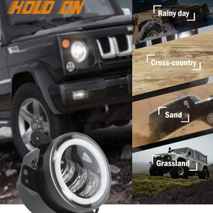 Tự động xe 4 "4 inch 4 inch 12V 30W DRL phía trước máy chiếu JK offroad Vòng LED Sương Mù Ánh sáng chiếu đèn sương mù cho xe Đèn Pha Xe tải - Product Image 3