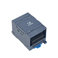 Huaqingjun 4DI 4DO Salida de transistor PLC 232 Salidas de pulso Diagrama de escalera Controlador lógico programable Modbus para máquina CNC