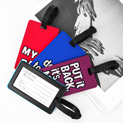 Etiquetas de Equipaje Personalizables de PVC Suave, Etiqueta de Nombre Sublimable con Correa de Plástico para Maleta y Crucero - Product Image 4