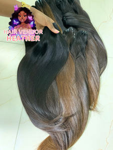 越南缅甸生发未加工的原始天然波浪发货商，越南生角质层对齐人发束 - Product Image 2