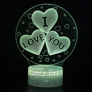 Idea Gift Acrylic Lamp ABS LED <strong>Light</strong> Base RGB Color Changing Night <strong>Light</strong> 3D Acrylic <strong>Table</strong> Lamp With Battery Box - Product Image 4
