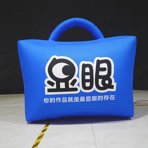 Design personalizado publicidade gigante saco azul colorido balões infláveis com luz para eventos
