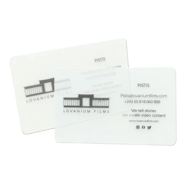 Plastik pvc kredi kartı boyutu NFC iş ziyaret kartı