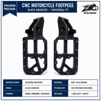 Repose-pieds larges en aluminium CNC pour moto électrique tout-terrain Sur Ron Ultra Bee Light Bee Talaria Sting-Zhicheng