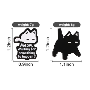 Si la façon dont vous vous critiquerz vous-même vous fait gagner en efficacité, broche en émail « Faire semblant de travailler à l'insu des non-initiés », humorisme de bureau, broche chat, badge bijou - Product Image 3