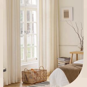 ZSTARR Cortina <span class=keywords><strong>de</strong></span> <span class=keywords><strong>lino</strong></span> blanco Romántico Café <span class=keywords><strong>Cortinas</strong></span> <span class=keywords><strong>con</strong></span> borde <span class=keywords><strong>de</strong></span> encaje Panel <span class=keywords><strong>de</strong></span> ventana País francés <span class=keywords><strong>Cortinas</strong></span> transparentes personalizadas <span class=keywords><strong>de</strong></span> lujo - Product Image 4