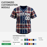 Maillots de baseball personnalisés brodés pour équipes de softball communautaires adultes, en maille tricot respirante avec nom et numéro appliqués