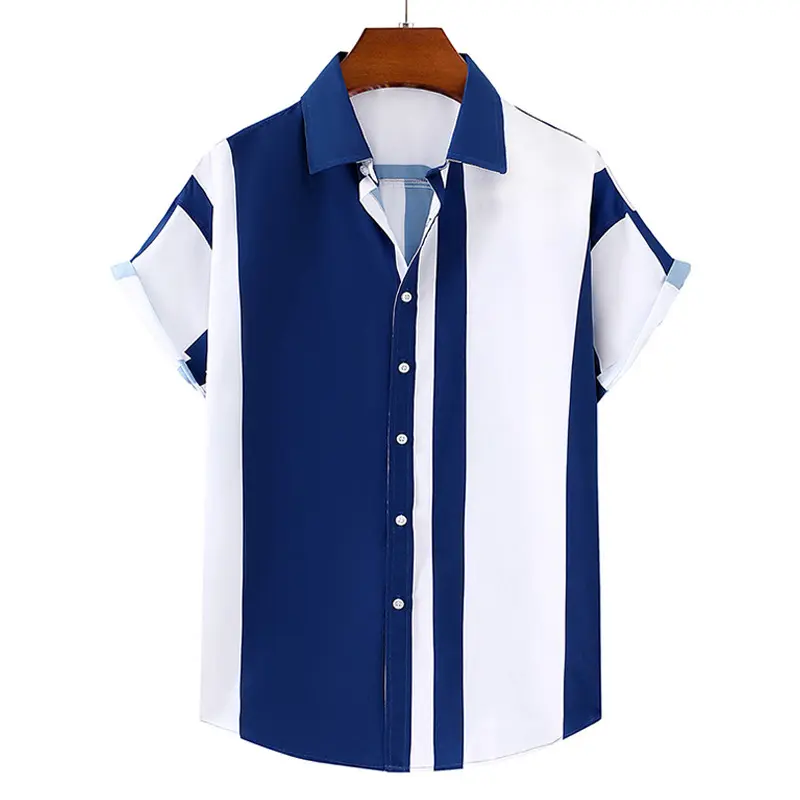 Black shirt Men's summer short-sleeved Korean version trend loose men's shirt factory wholesale