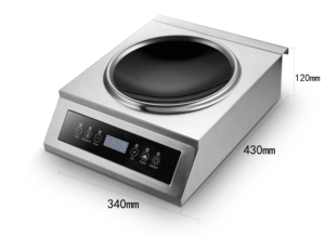 Cuisinière à induction commerciale à brûleur unique concave avec contrôle de température, 3500W, pour wok - Product Image 2