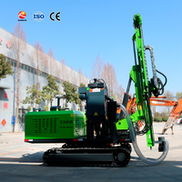 Pile driver hydraulique solaire à 360 degrés avec collecteur de poussière en option, équipement de forage photovoltaïque pour les zones désertiques et du Gobi