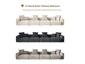 ATUNUS US em estoque Drop Shipping Vacuum Compress Combinação American Square Corduroy Tecido Modular secional Sofá Set Couch - Product Image 5