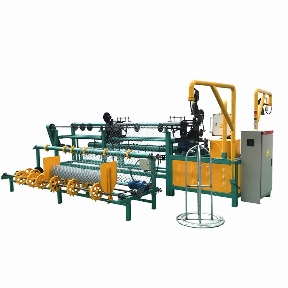 Automatic double wire chain link fence wire netting machine