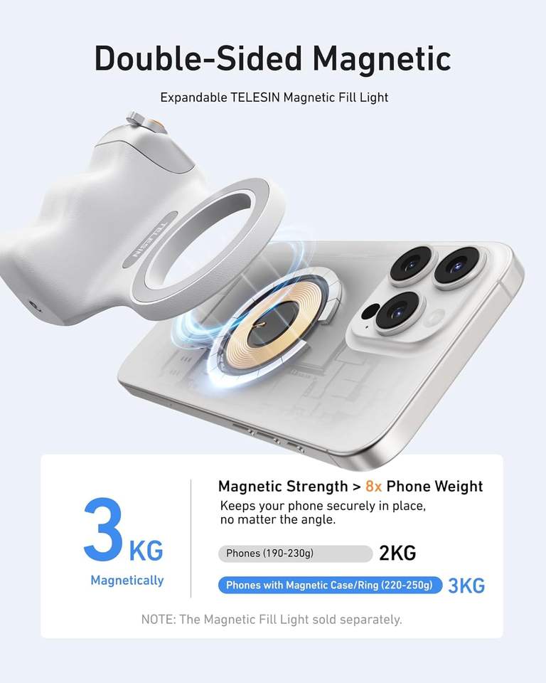 Magnetic Phone Camera DSLR Style Shutter Grip Detachable Wireless ...