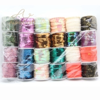 Cordon de paillettes PET 6 mm pour décorations DIY, fête de Noël, vêtements, couture textile, paillettes rondes plates brillantes, confettis scintillants