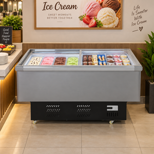 Congélateur commercial à porte vitrée, température unique, dégivrage manuel, pour la chaîne du <span class=keywords><strong>froid</strong></span> et le stockage d'aliments surgelés - Product Image 1