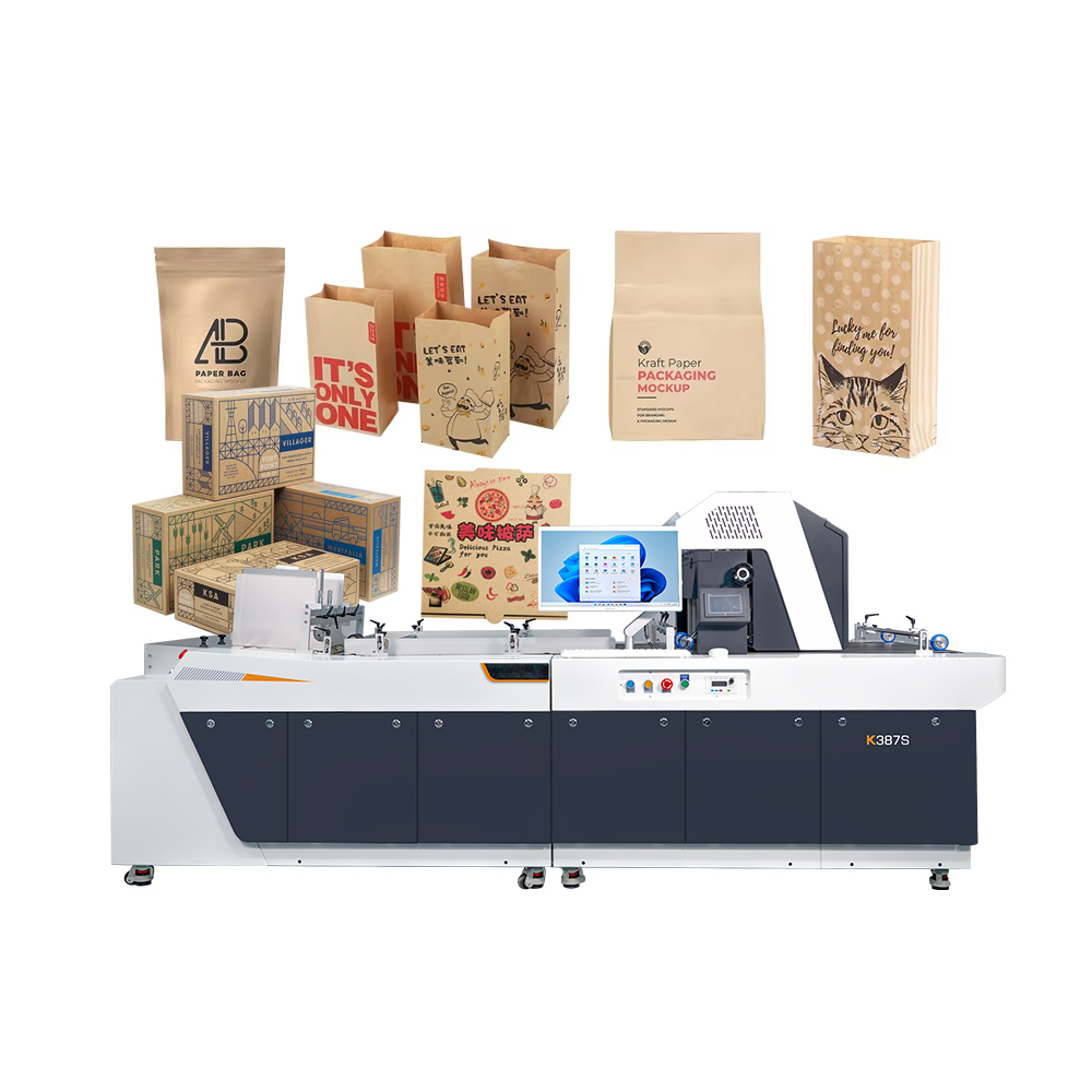 Kelier Industrial Digital Paper Bag Printing Machine High Quality Kraft Bag Printer Single Pass Bag Printer
