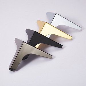 Pieds de meubles en métal Chengyouhui 10x0.6 à 15x1.8mm Noir mat Titane Or Argent Support d'angle droit pour table, canapé, armoire - Product Image 2