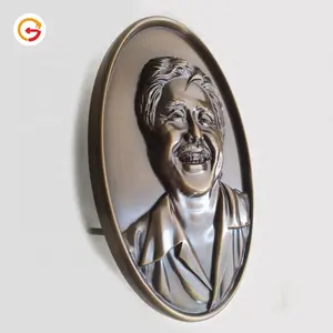 JAGUARSIGN Manufacturer Custom Bronze Portrait Plaque Etching Brass Commemorative Plaque