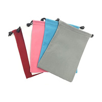 Pochette de cadeau en flanelle avec cordon de serrage, sac à cordon de serrage pour bijoux, petit sac d'emballage en coton avec Logo