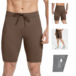 Wholesale Men's Mid Waist Compression <b>Shorts</b> Breathable Quick Dry Stretch Slim Fit Gym Running Sports <b>Shorts</b> Drawstring Athletic - Product Image 1