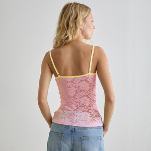 เสื้อลูกไม้สีตัดกันของผู้หญิงใหม่สำหรับแฟชั่นผู้หญิง - Product Image 4