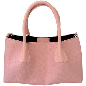 Bolso Tipo Cubo para Mujer, Diseño Tejido Rosa, Cierre Magnético, Uso Diario, Primavera 2025 - Product Image 4