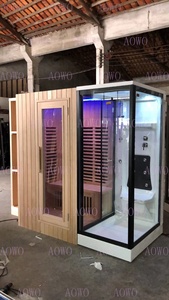 Cabina Sauna Economica Commerciale per 2 Persone, Combinazione Sauna Secca e <span class=keywords><strong>Doccia</strong></span> a Vapore, <span class=keywords><strong>Doccia</strong></span> <span class=keywords><strong>Turca</strong></span> - Product Image 6