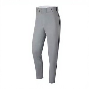 Uniforme de baseball pour homme, maillot noir, pantalon gris, 100% polyester, évacuation de l'humidité, manches courtes, coupe régulière, grande taille, devant entièrement imprimé - Product Image 5