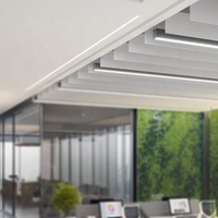 Zhongshan luminaires en aluminium haute luminosité lentille acrylique prismatique feutre acoustique éclairage linéaire led pour bureau pour atelier