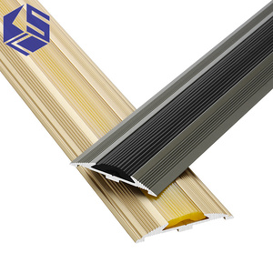 Bande de bord de plancher en <span class=keywords><strong>bois</strong></span> d'alliage d'aluminium bande de bord de tapis bande de caoutchouc antidérapante d'<span class=keywords><strong>escalier</strong></span> - Product Image 1