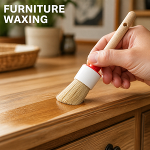 Ensemble de pinceaux à poils naturels ronds, 6 tailles, manche en bois, trou de suspension, pochoir de marquage, <span class=keywords><strong>pinceau</strong></span> de détail pour cirage et <span class=keywords><strong>peinture</strong></span> - Product Image 5