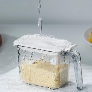 Vente en gros de pot d'assaisonnement transparent étanche à l'humidité boîte à épices de cuisine hermétique avec cuillère et couvercle - Product Image 4