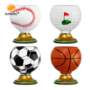 Nuevo Diseño Deportivo, Vaso Giratorio para <span class=keywords><strong>Whisky</strong></span> de 300 ml/10 oz, Vasos Giratorios para <span class=keywords><strong>Whisky</strong></span> con Temática de Fútbol, Baloncesto y Golf - Product Image 2