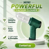 Mini aspirateur sans fil 6Kpa, aspiration puissante, charge rapide, léger, faible bruit, pour la maison, le bureau, la voiture, les escaliers, le nettoyage des poils d'animaux