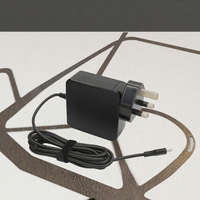 Adaptor AC DC Tahan Api 65W Tipe-C PD3.1 QC3.0 untuk Pemasangan di Dinding dengan Kabel Daya Tetap untuk Router Modem ADSL