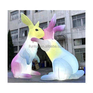 Décorations gonflables pour événements promotionnels en intérieur et en extérieur, lapin en peluche gonflable géant, lapin en fourrure publicitaire pour les activités - Product Image 6