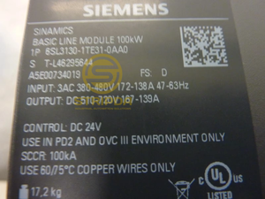 6SL31301TE310AA0 6SL3130-1TE31-0AA0 โมดูลอุตสาหกรรมแบบพื้นฐาน 100 กิโลวัตต์ สำหรับระบบเบรกเกอร์วงจร - Product Image 2