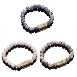 2024 bracelets d'<span class=keywords><strong>amitié</strong></span> de créateur gravés personnalisés et bracelets bijoux de mode bracelets en pierre pop pour femmes - Product Image 6