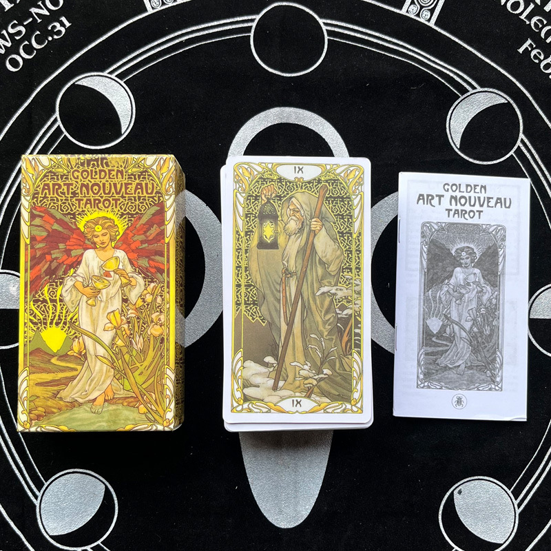 Tarot art nouveau doré 712cm