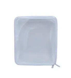 Transparent Cosmetic Product Box Environmentally Friendly Plastic Material Zipper Opening Closing Design Hard Shell Lightweight