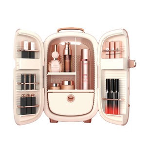 ตู้เย็นพกพาขนาด 12 ลิตร ยี่ห้อ PINKTOP ควบคุมด้วยระบบดิจิตอล สำหรับเครื่องสำอางและผลิตภัณฑ์บำรุงผิว แบบสองประตู - Product Image 3