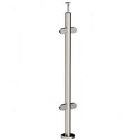 Accessoires de fixation pour balustrade en verre, tube rond en acier inoxydable OEM, pour postes de garde-corps de balcon et terrasse