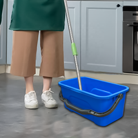 Oblong ember air plastik 3 galon 12l, ember air multifungsi pembersih dapat digunakan kembali