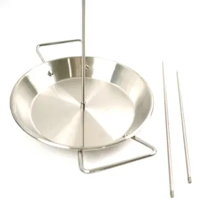 High Quality Cheap Bbq Grill Pan Mini Rotisserie Round Dinner Plate Vertical Skewer Meat Spit Grill Bbq Skewer Stand