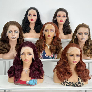 Promotion 100$ Letsfly 300gram <b>Long</b> Bouncy Curly 13x4 Lace Frontal <b>Wigs</b> 22 Inches 33# Piano Color Natural Human Hair Wholesales - Product Image 1