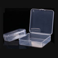 Vente en gros de pièces de rechange carrées transparentes en plastique PP Boîte de rangement pour l'emballage de bijoux Bouchons d'oreille de bijoux pour engins de pêche