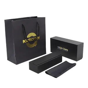 Étuis et sacs pour lunettes Boîte en carton en papier avec logo personnalisé Ensemble d'emballage de lunettes de soleil cool Étui à lunettes Boîte à lunettes pliante