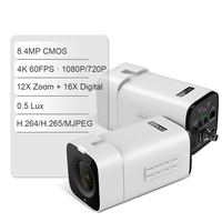 4K 60FPS 12X Zoom Optik NDI | Kamera PTZ HX2 dengan Mikrofon Terintegrasi Sensor CMOS 3G-SDI HDMI USB 3.0 untuk Siaran Langsung Olahraga di Stadion
