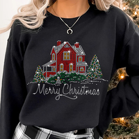 Joyeux Noël Strass Transfert de chaleur Fer sur Bling Crystal Trees pour vêtements