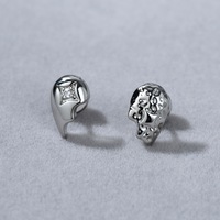 Ensemble de boucles d'oreilles et collier en forme de cœur 3D, bijoux en cuivre plaqué or pour femmes, collection d'accessoires de mode en gros